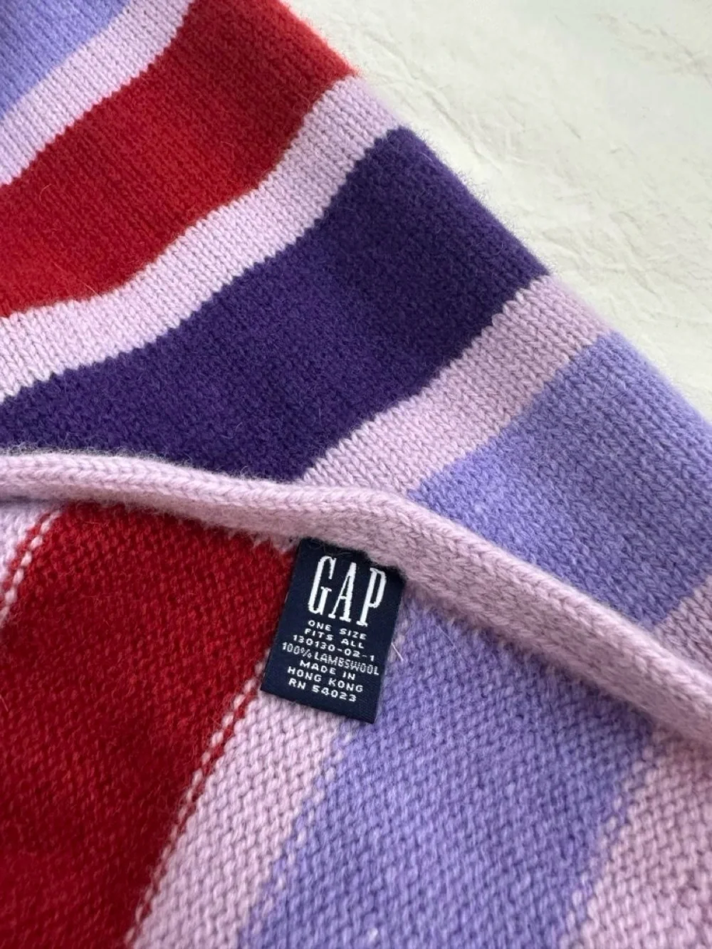 Y2k Gap Striped Wool Scarf